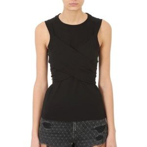 Alexander Wang | High Twist Sleeveless Draped Tank